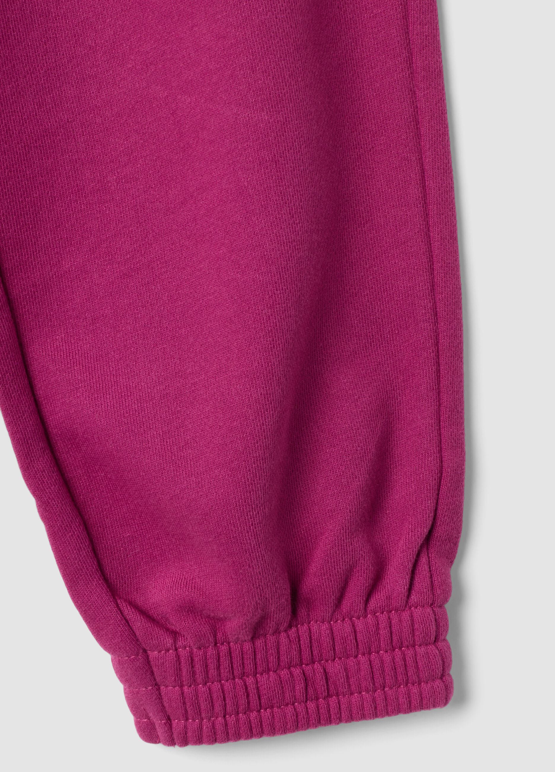 Purple organic cotton jogger trousers