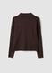 Brown viscose-blend polo-collar jumper, regular fit_6