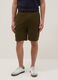 Green cotton-blend cargo shorts with pockets, relaxed fit_1