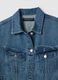 Blue regular fit pure cotton denim jacket_6