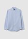 Striped Oxford cotton shirt with pocket_1
