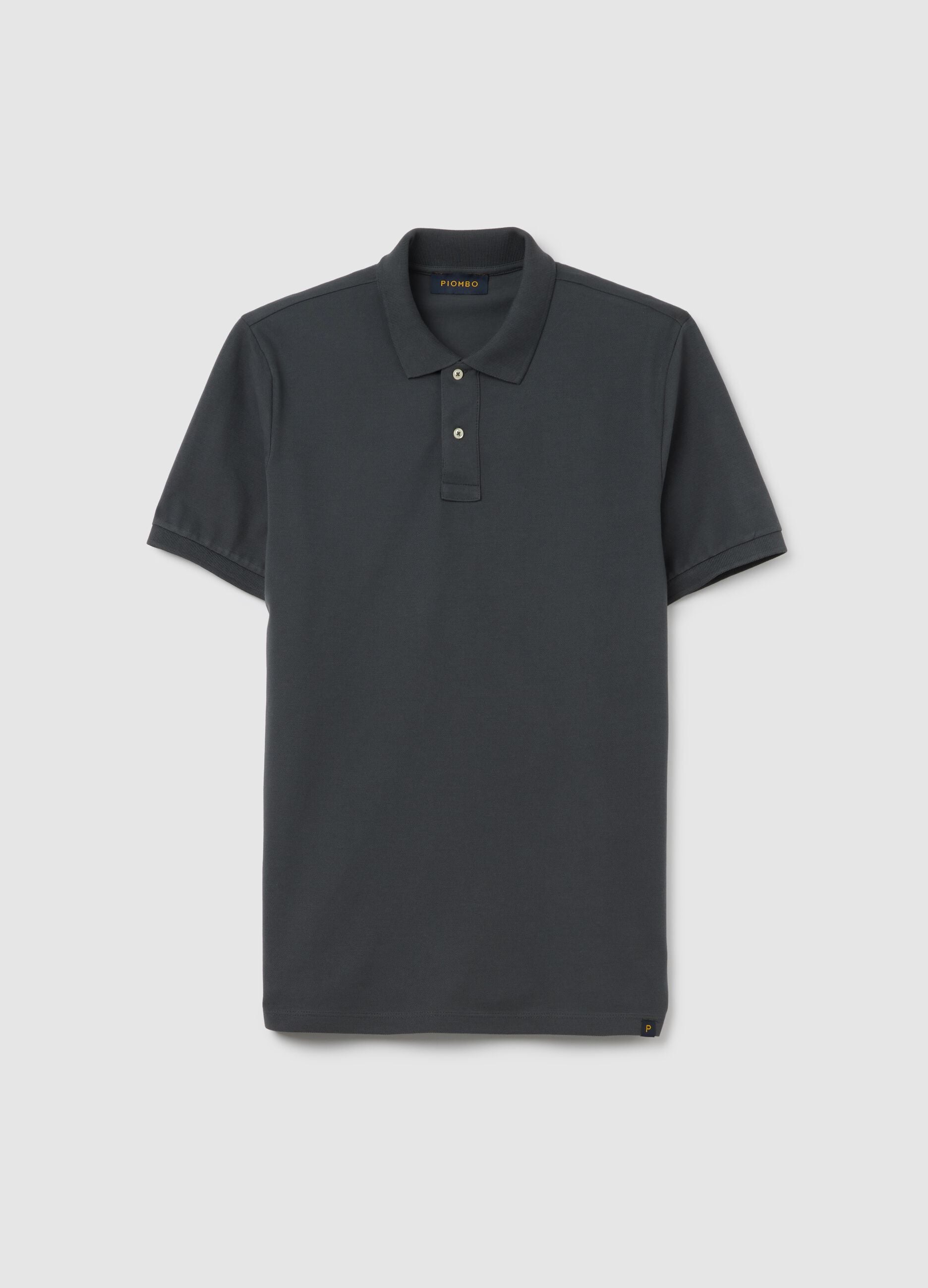 Men&rsquo;s grey regular fit polo shirt in 100% cotton