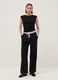 Black pure cotton regular fit tank top_1
