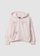 Girls&rsquo; pink cropped pure cotton hoodie_0