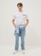 White regular fit pure cotton T-shirt with Super Mario print_1