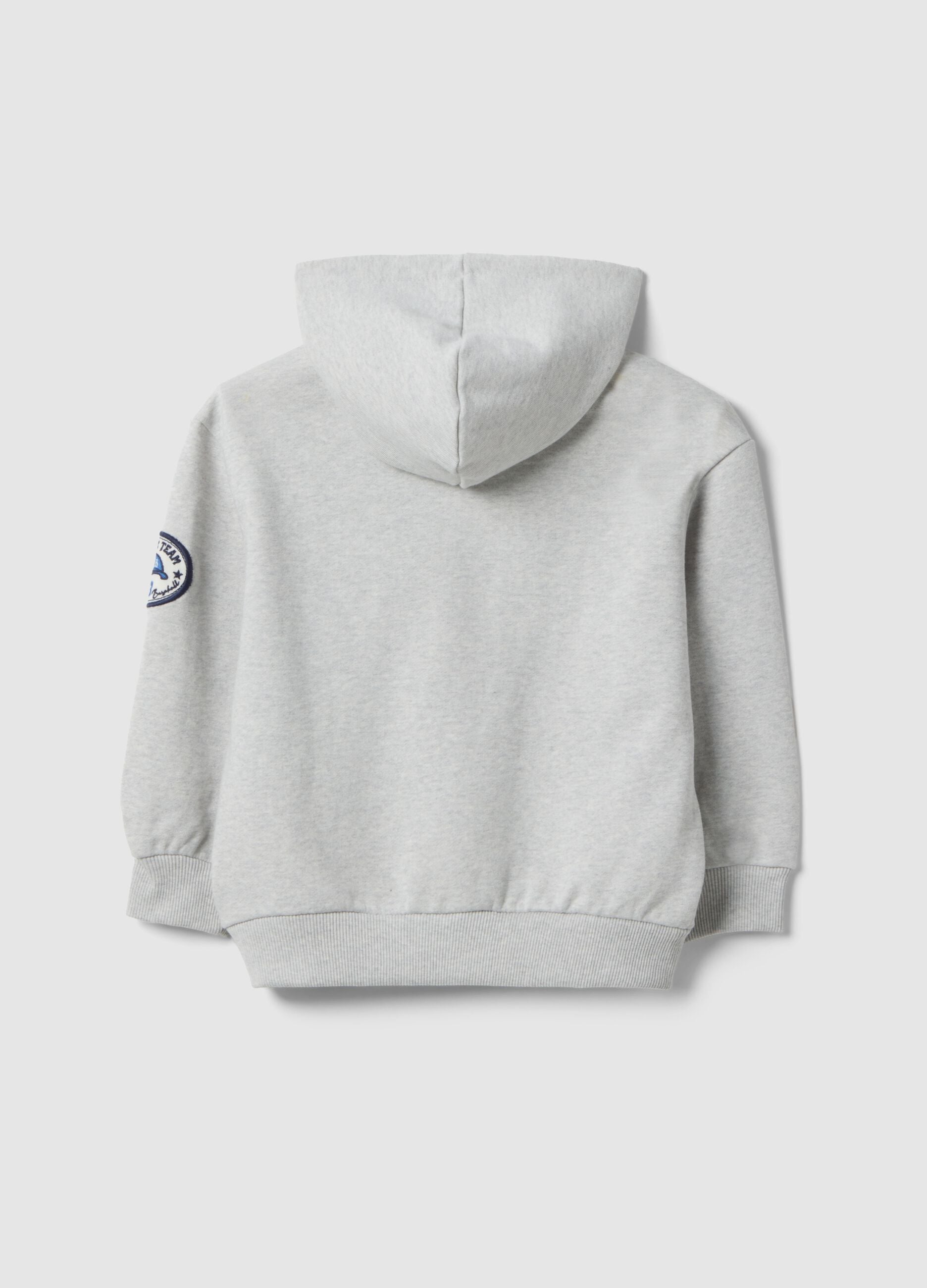 Child's grey regular fit cotton blend sweatshirt with patch