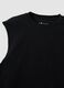 Black pure cotton regular-fit tank top_5