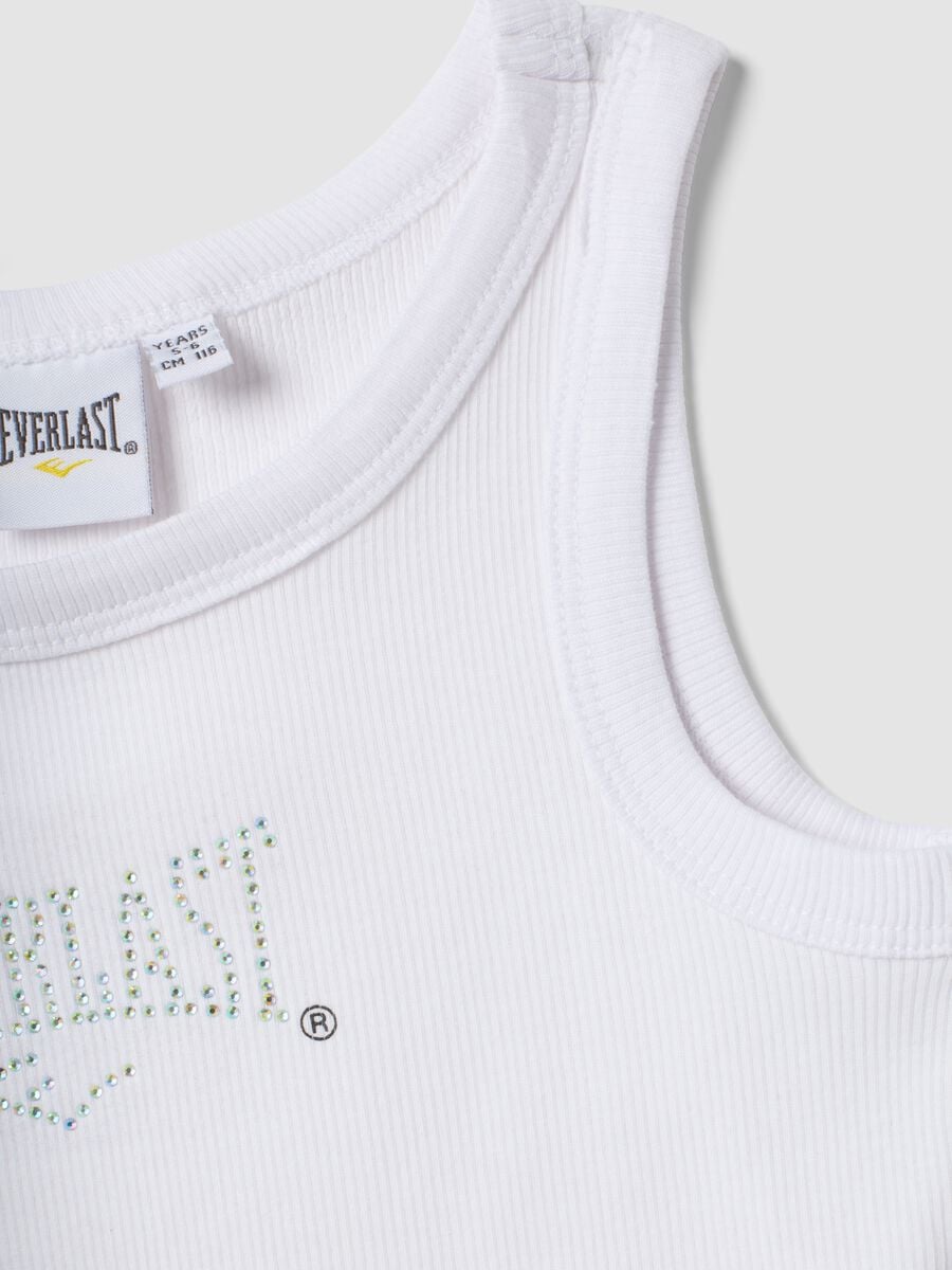 White ribbed stretch cotton tank top_3