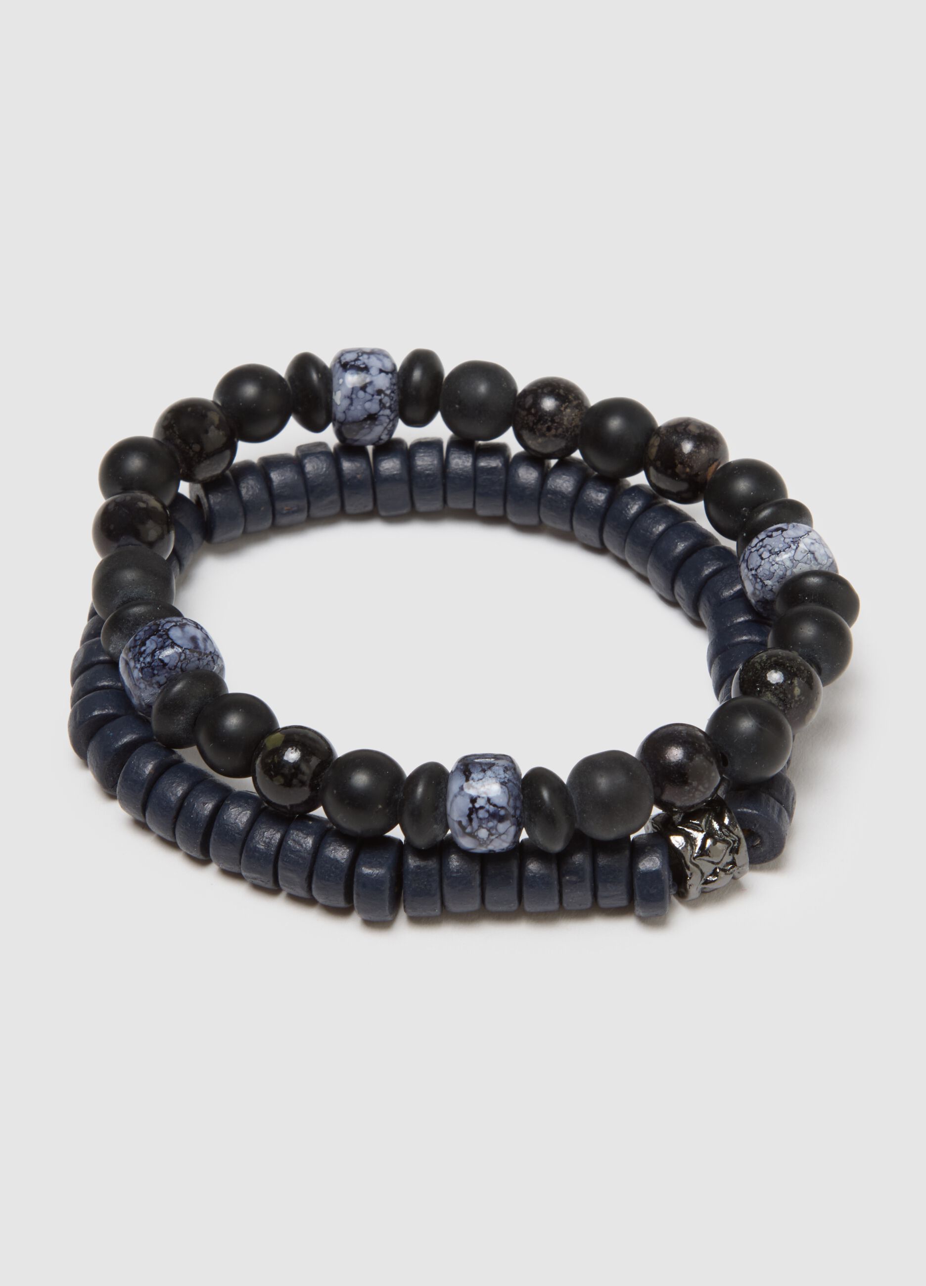 Multicolour Glass Bracelet Twin Pack