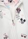 Girls' white hooded sweatshirt in regular fit cotton blend_2
