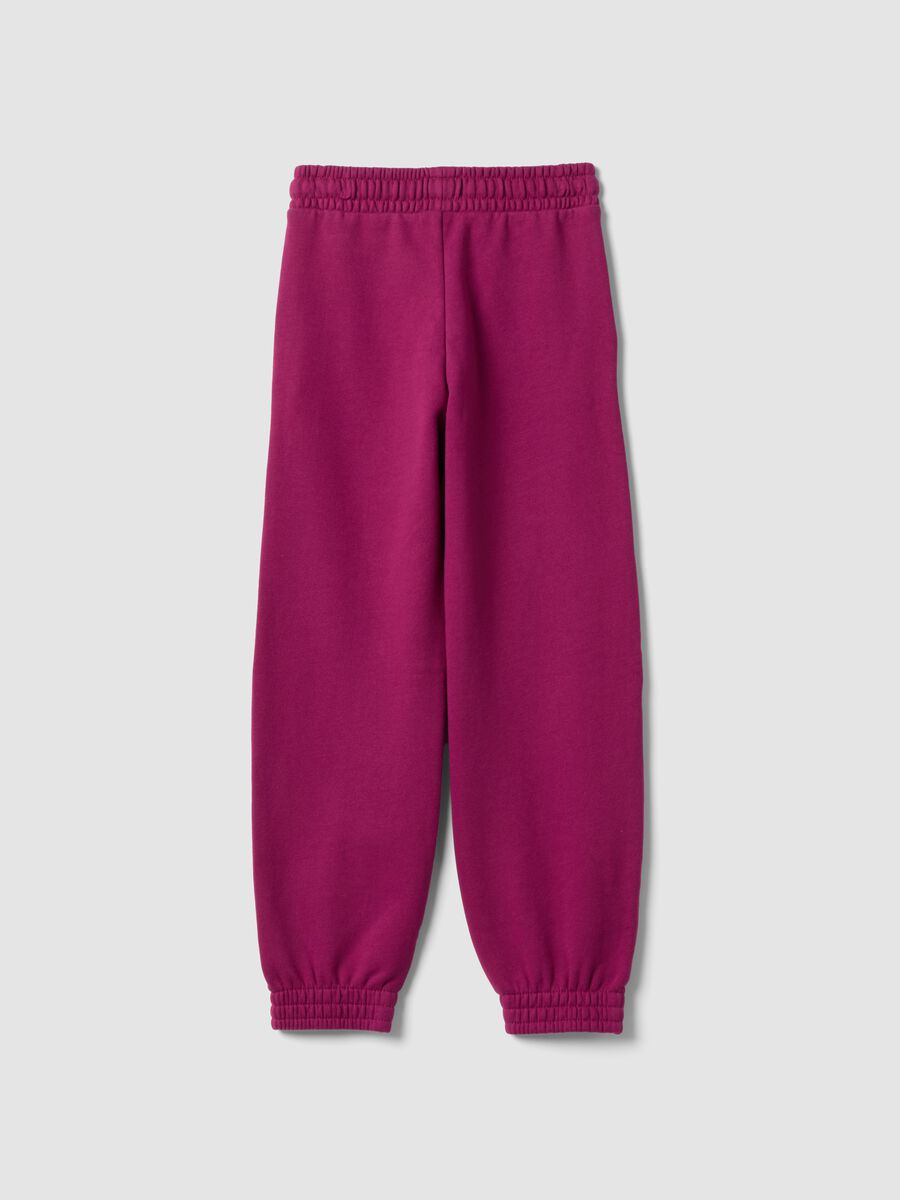 Purple organic cotton jogger trousers_1