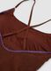 Brown ribbed stretch fabric swimsuit_5