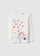 White pure cotton regular fit t-shirt for girls_0