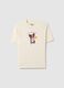 Beige Regular Fit Pure Cotton T-shirt with Print_4