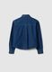 Girls' blue pure cotton shirt with regular fit_4