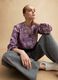 Multicolour viscose blend regular fit shirt with mandarin collar_0