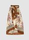 Brown pure cotton pareo with tropical print_5