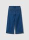 Girls' regular fit blue stretchy cotton blend jeggings_1