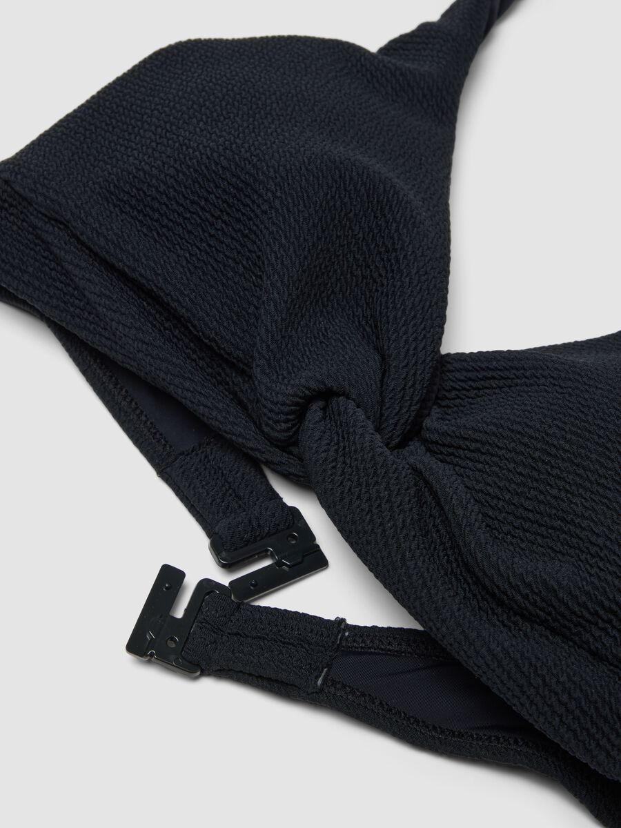 Black braided bikini top in stretch fabric_5