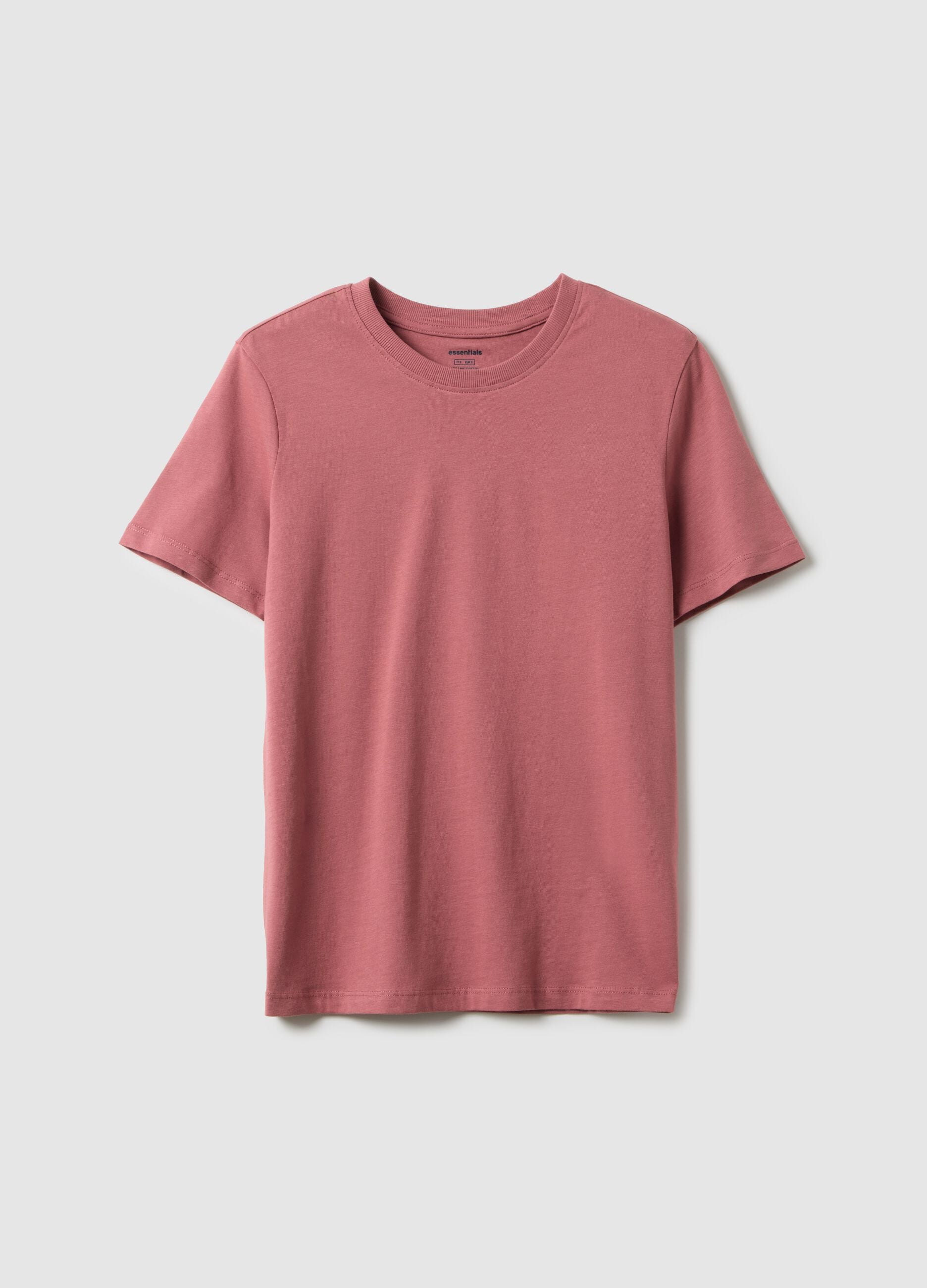 Pink pure cotton regular fit T-shirt