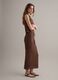 Brown regular-fit gilet with openwork design_0