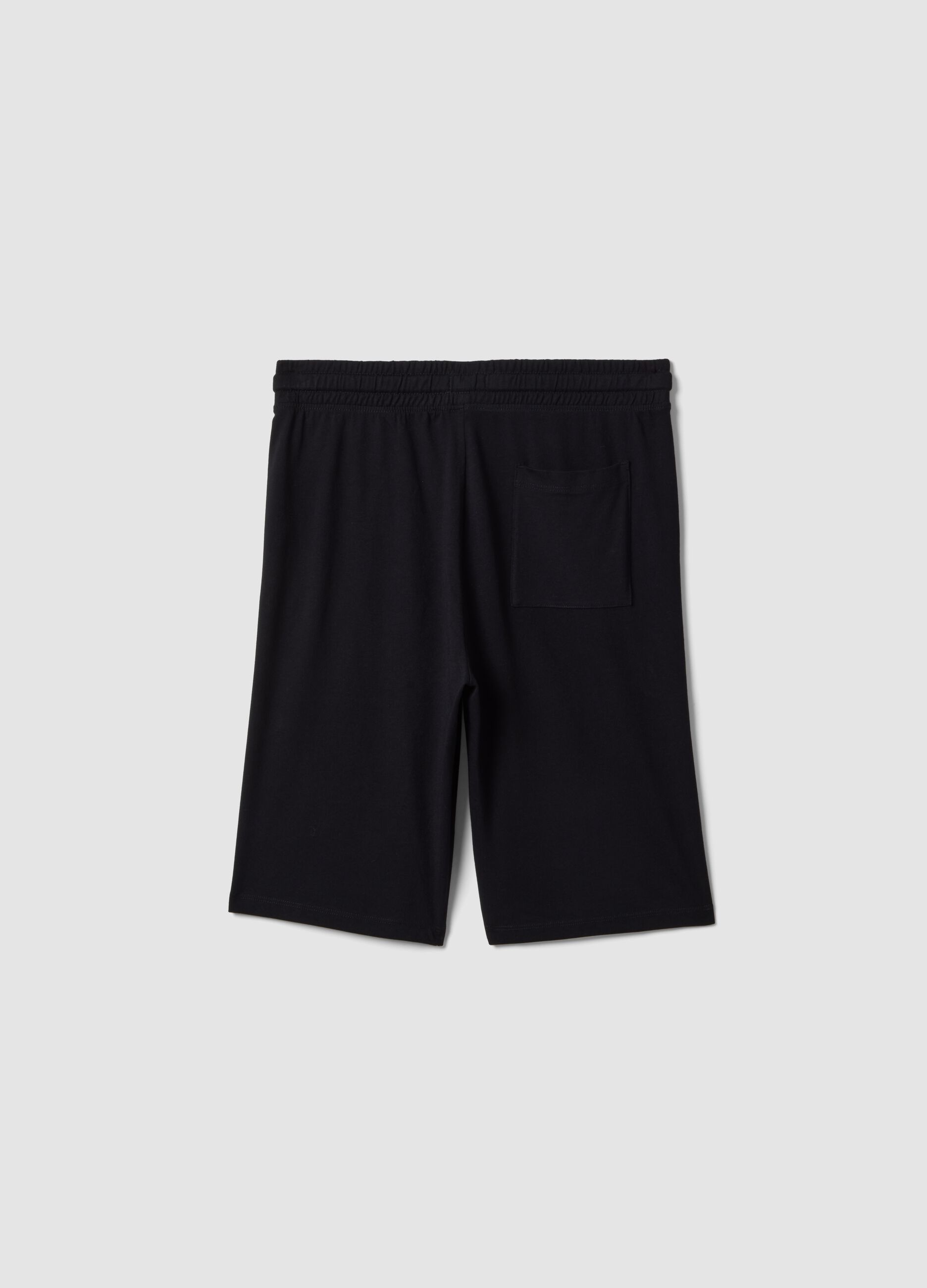 Boys&rsquo; black pure cotton shorts, comfort fit