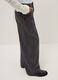 Grey cotton blend balloon jeans for girls_2