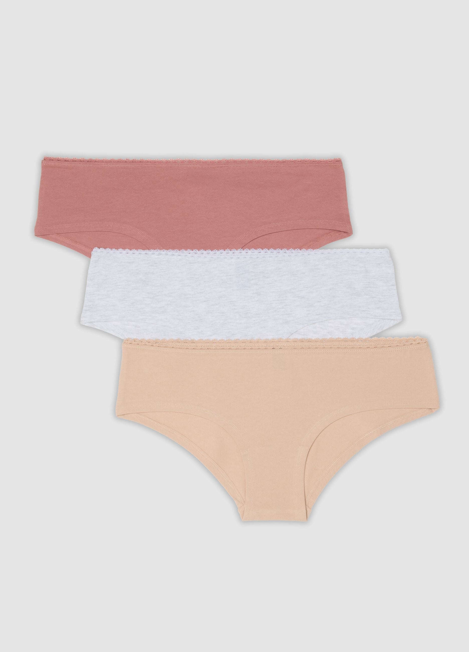 3-pack of multicolour briefs in stretch organic cotton