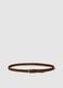 Brown Genuine Leather Belt with Metal Buckle_0