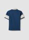 Blue pure cotton short-sleeve polo shirt_4