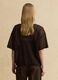 Brown oversized fit V-neck lyocell and linen blend sweater_3