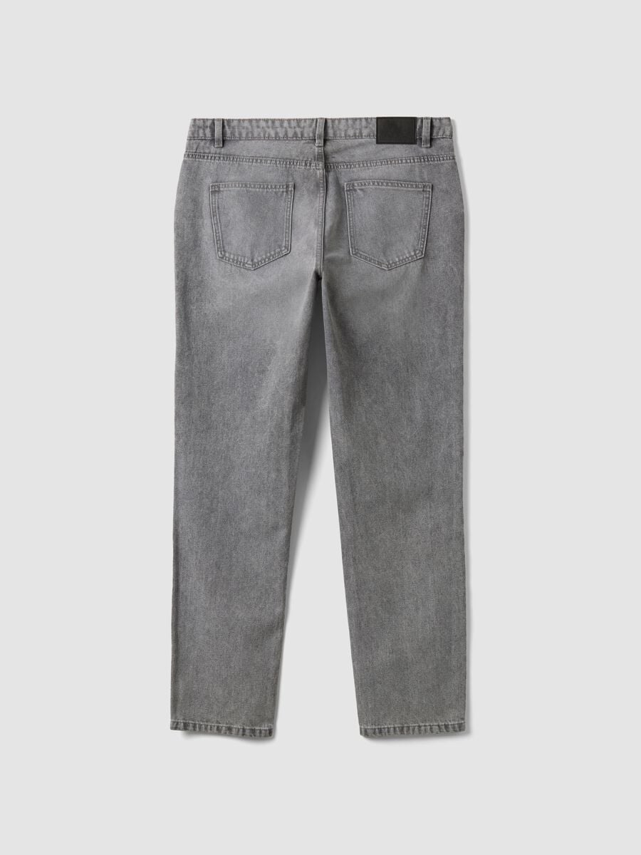 Grey slim-fit jeans in cotton and viscose blend_2