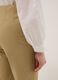 White pure cotton shirt regular fit deep V with polka dots_3