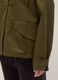 Regular fit green cotton blend parka jacket with hood_3