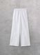 100% Linen Wide-Leg Trousers White_6