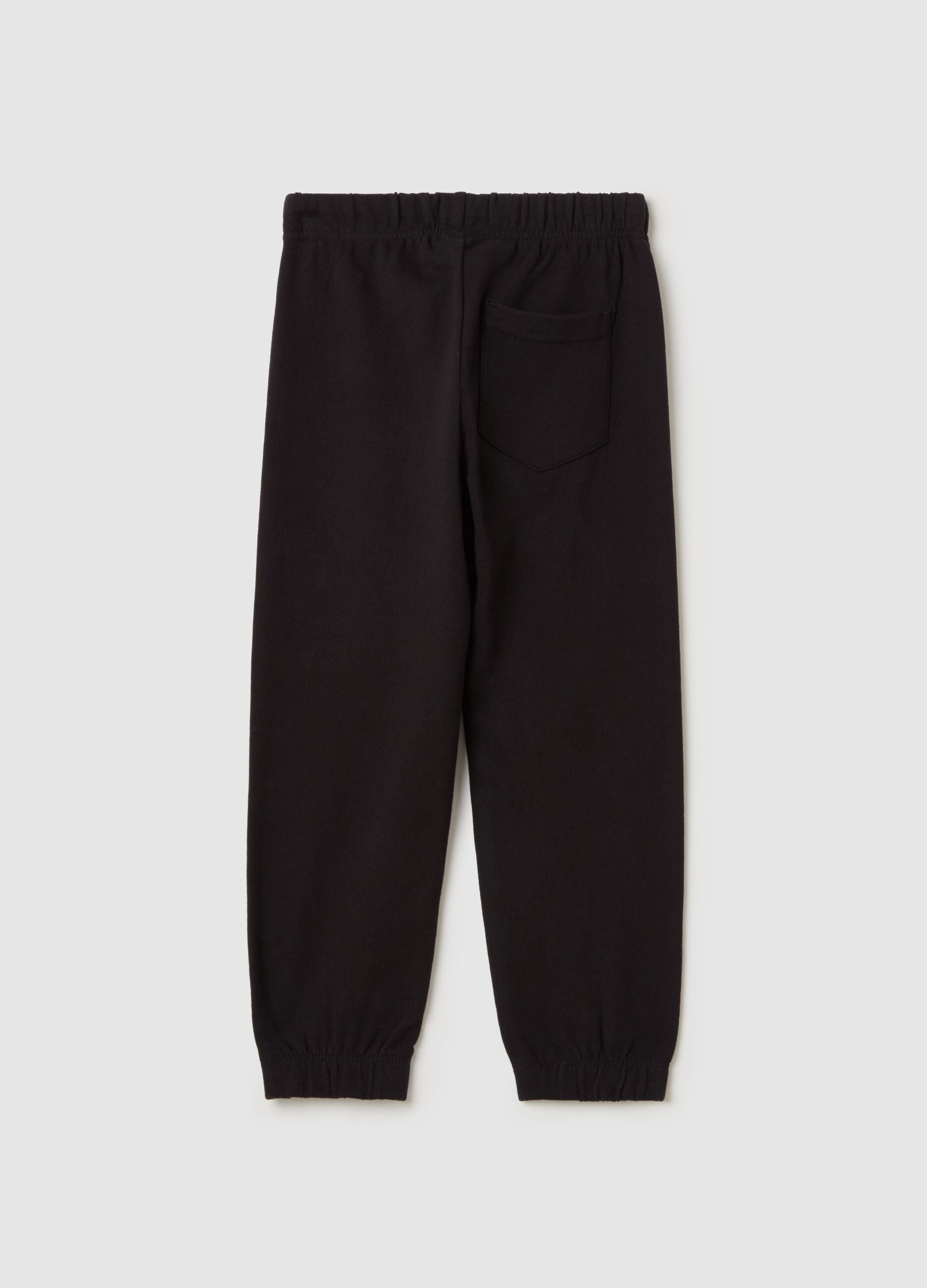 Joggers with drawstring and elasticated trims