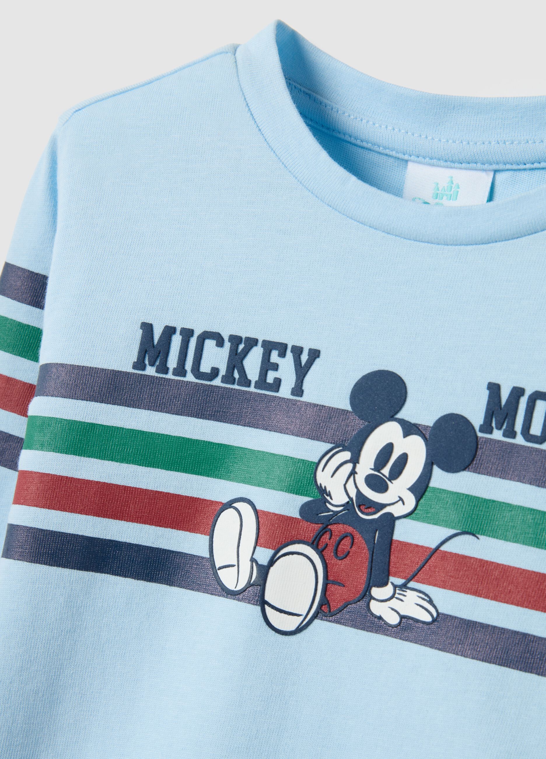 Blue pure cotton children's t-shirt regular fit with print