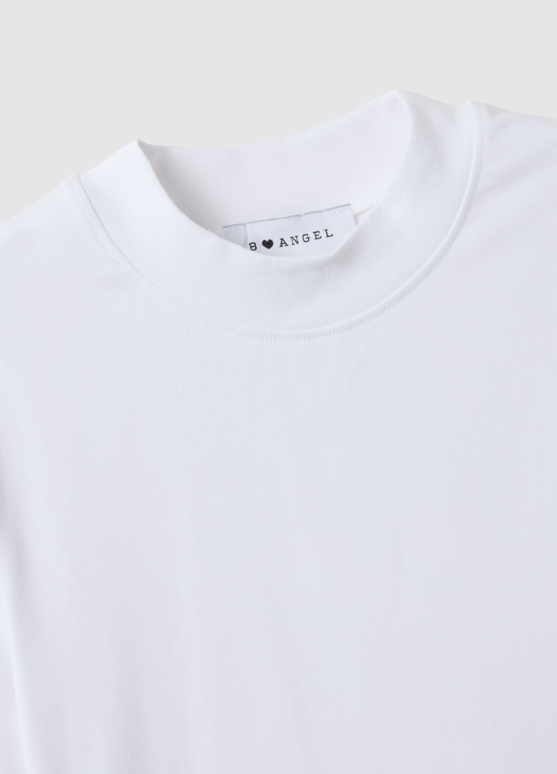 White slim fit stretch cotton T-shirt