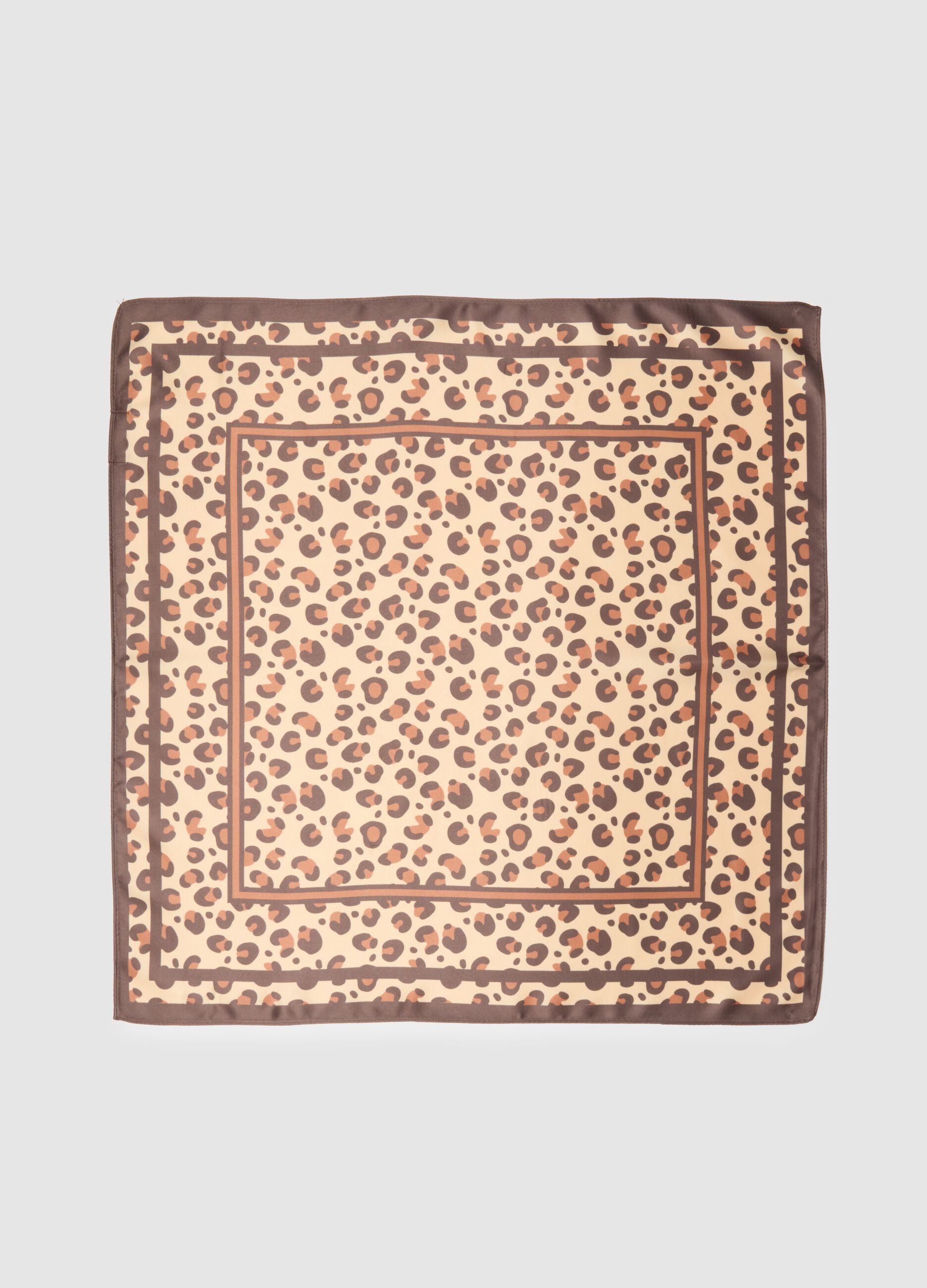 Multicolour leopard print scarf regular fit