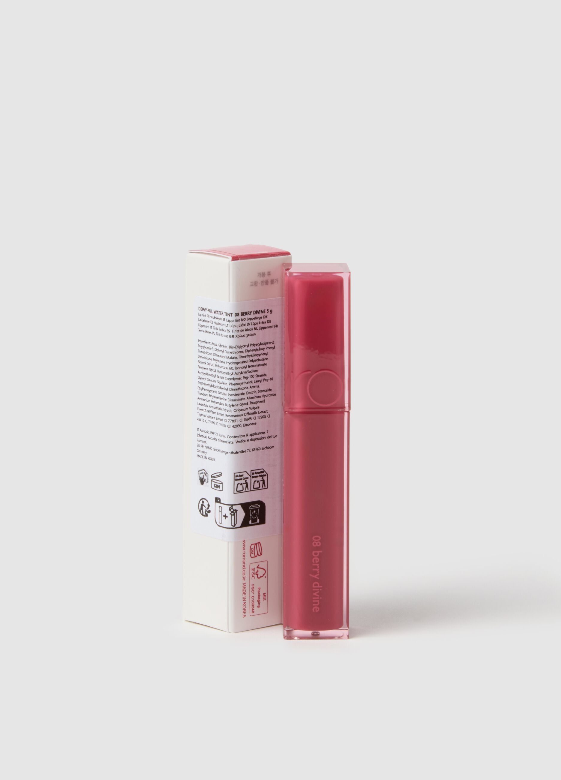 ROM&ND DEWY&middot;FUL WATER TINT 08 BERRY DIVINE - Korean Make-up