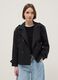 Black double-breasted lightweight jacket regular fit with belt_2