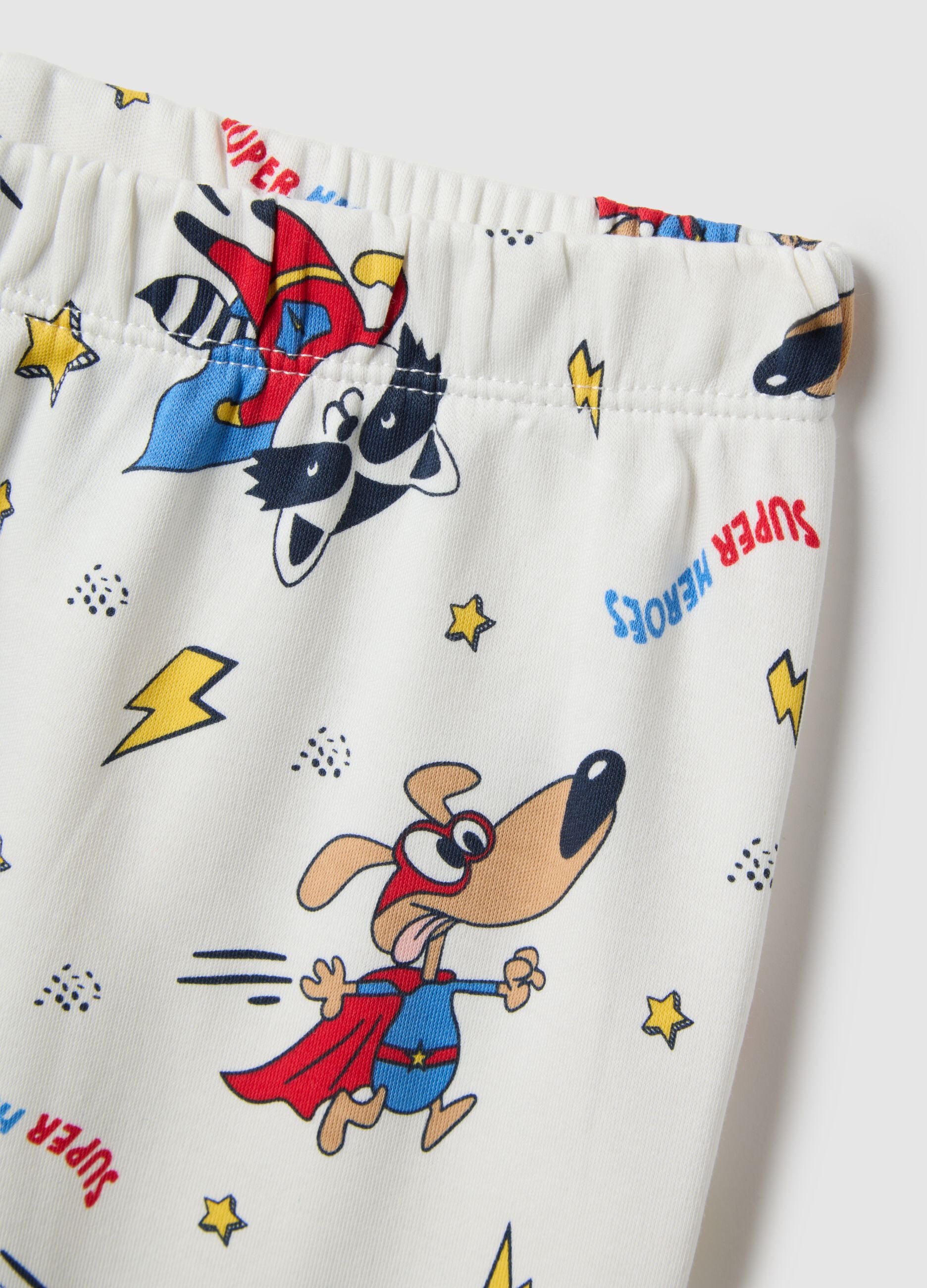 Kids' multicolour pure cotton regular fit pyjamas with print
