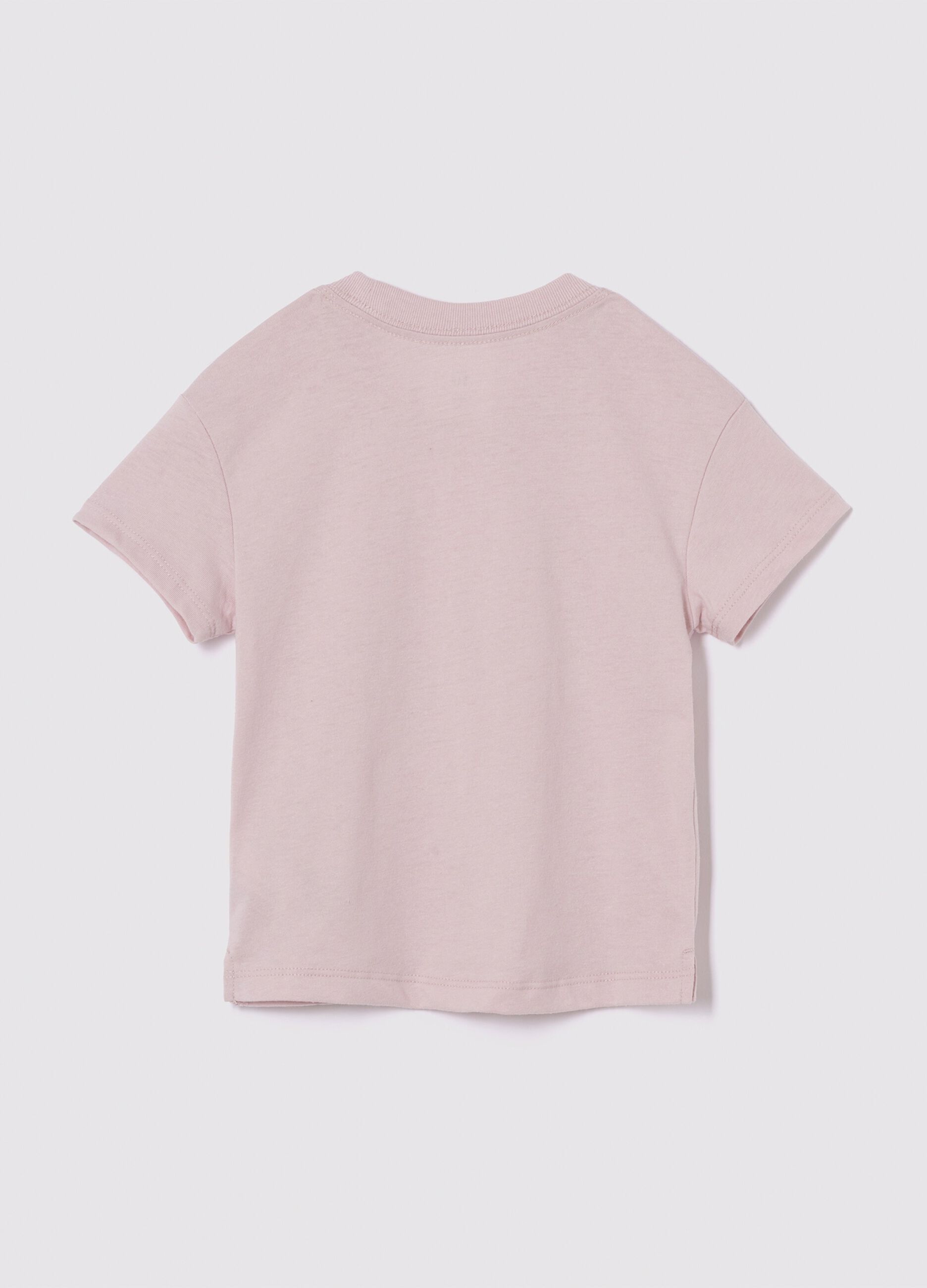 Pink cotton T-shirt with Paw Patrol print