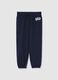 Cotton blend trousers with logo_0