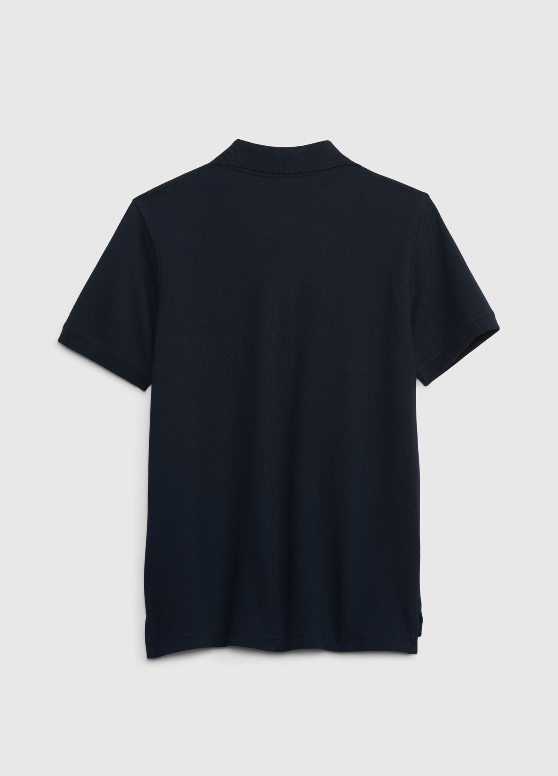 Pique polo shirt with embroidered logo