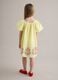 Yellow pure cotton dress with embroidery_1