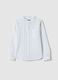 Children's regular fit multicoloured striped linen blend shirt_0