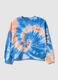 Girls' multicolour cotton-blend sweatshirt, regular fit with Tie-dye pattern_3