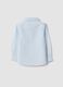 Blue Striped Linen Blend Regular Fit Toddler Shirt_1