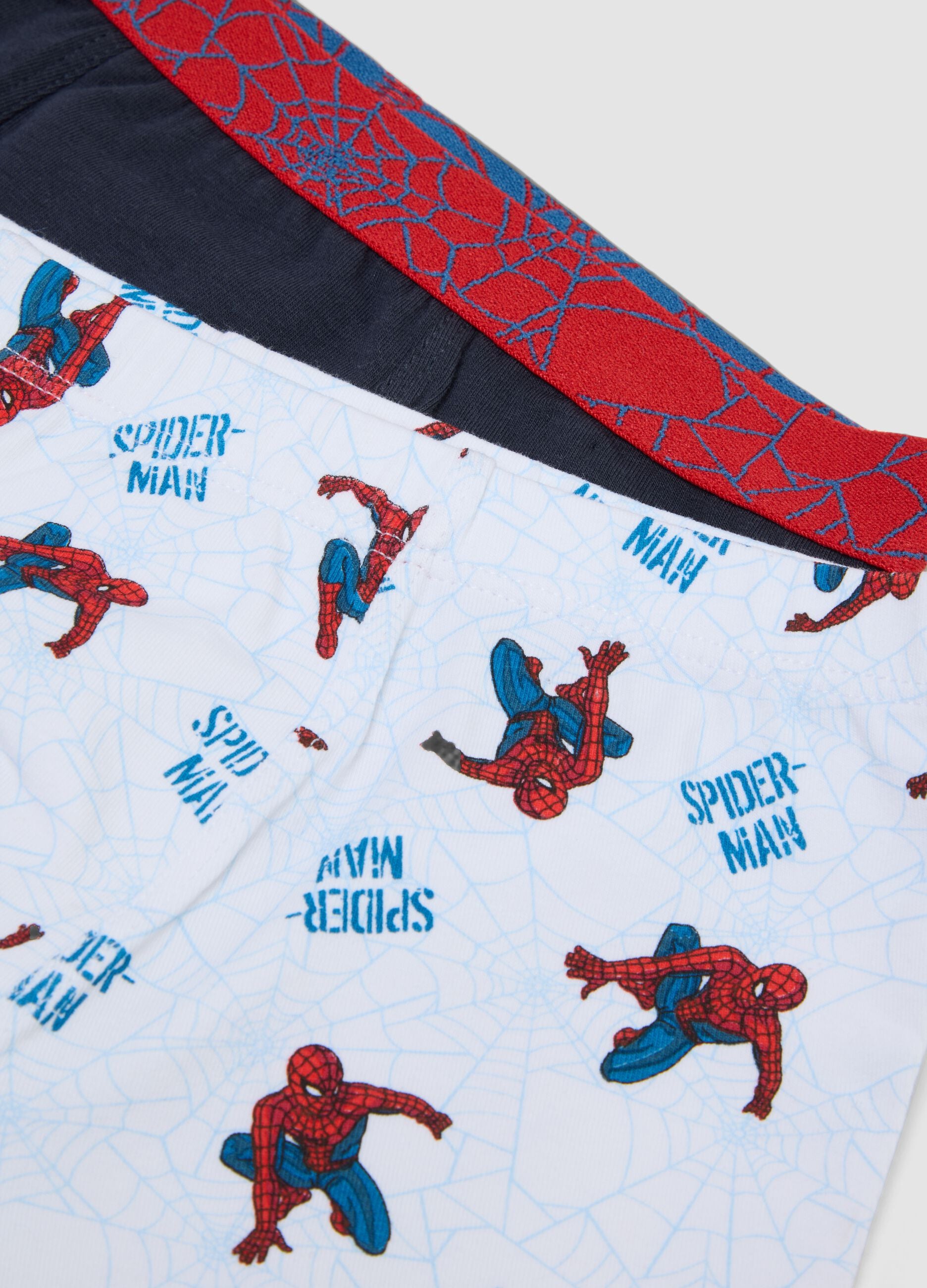3-pack of Spider-Man print organic stretch cotton midi boxer shorts